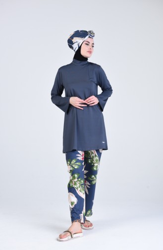 Anthrazit Hijab Badeanzug 20118-03