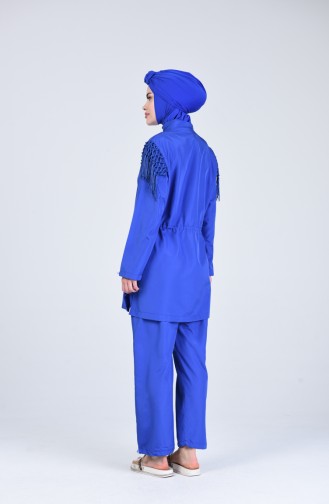 Saks-Blau Hijab Badeanzug 20204-03