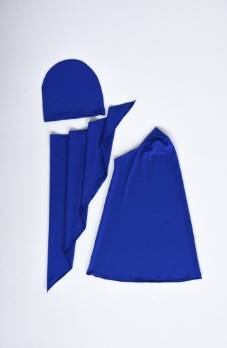 Maillot de Bain Hijab Blue roi 20204-03