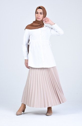 Piliseli Etek 0524-03 Vizon