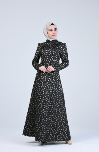 Smaragdgrün Hijab Kleider 7274-03