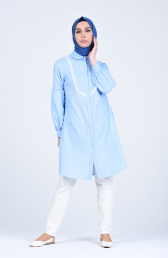 Fistolu Tunik 1052-01 Mavi