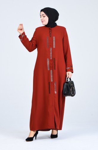 Abayas Couleur brique 8230-02