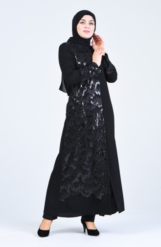 Schwarz Trenchcoat 8425-01