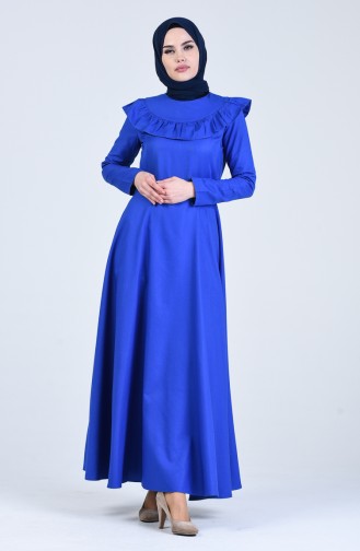 Saks-Blau Hijab Kleider 7269-03