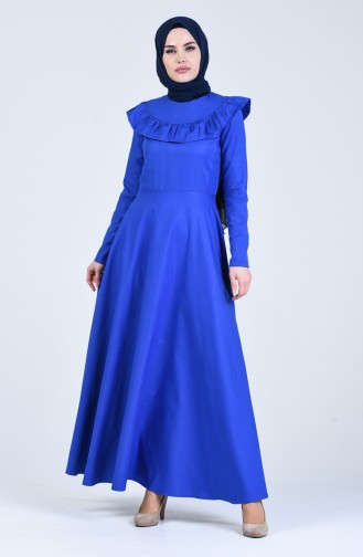 Saks-Blau Hijab Kleider 7269-03