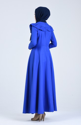 Saks-Blau Hijab Kleider 7269-03
