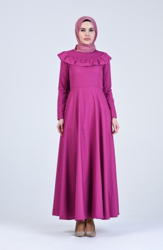 Fuchsia Hijab Dress 7269-05