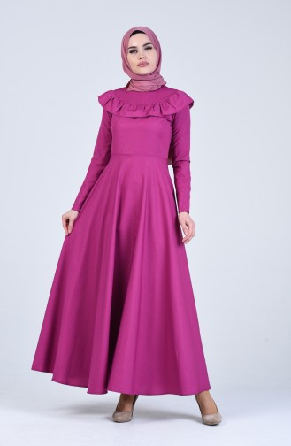 Fuchsia Hijab Dress 7269-05