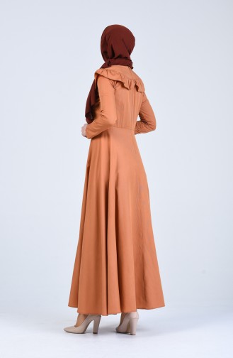 Keksfarbe Hijab Kleider 7269-07