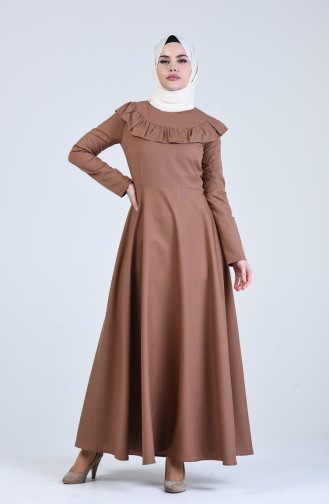 Camel Hijab Dress 7269-14