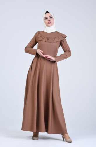 Camel Hijab Dress 7269-14