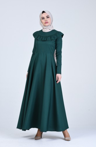 Robe Hijab Vert emeraude 7269-17