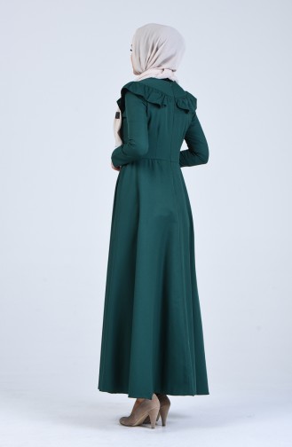 Robe Hijab Vert emeraude 7269-17