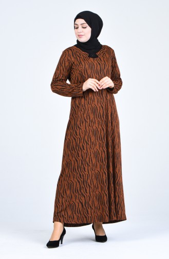 Robe Hijab Tabac 4481-01