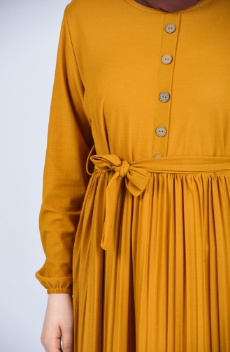 فستان أصفر خردل 8022-07