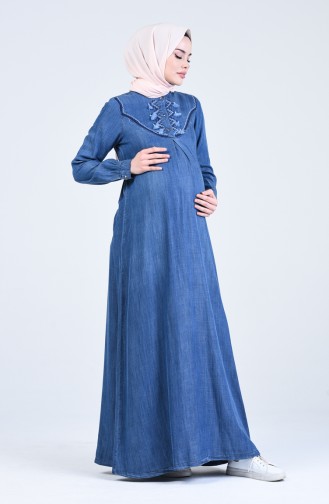 Robe Hijab Bleu Jean 8612-01