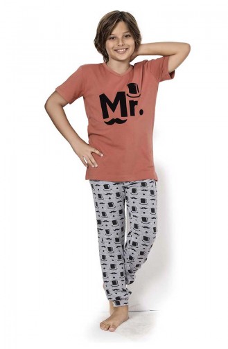 Pyjama Enfant Couleur cannelle 1427