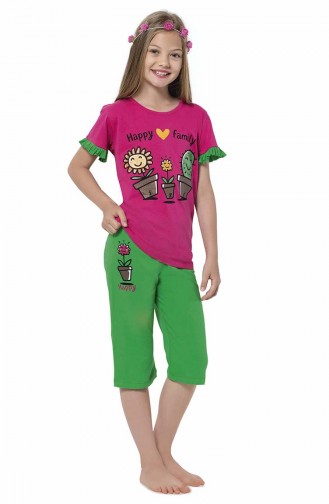 Pyjama Enfant Vert 4353