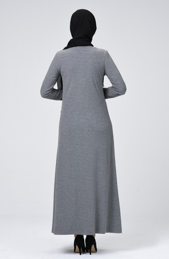 Gray Hijab Dress 0129-01