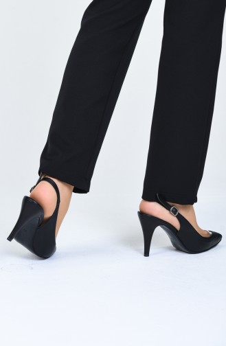 Bayan Topuklu Ayakkabı 0022-01 Siyah