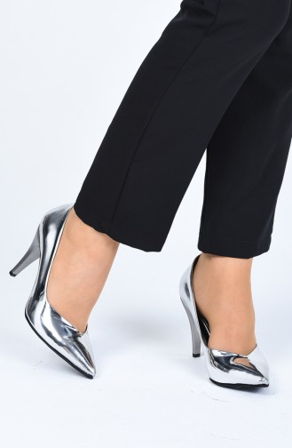 Silver Gray High-Heel Shoes 0120-12