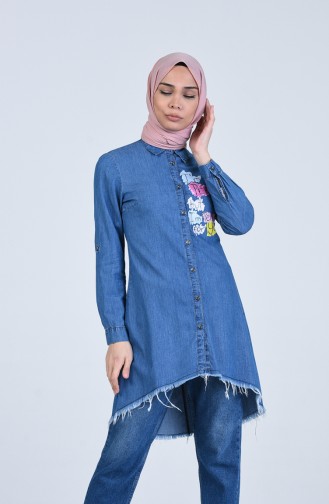 Jeansblau Tunikas 7201-07