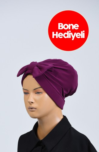 Bonnet mit Rüschenbonnet geschenk 1110-27 Hell Zwetschge 1110-27