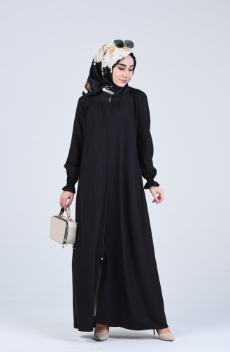 Abaya a Fermeture 2140-03 Noir 2140-03