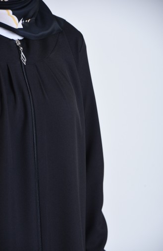 Abaya mit Reissverschluss 2140-03 Schwarz 2140-03