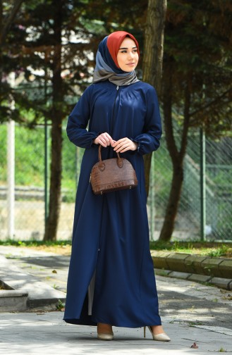 Abaya mit Reissverschluss 2140-05 Dunkelblau 2140-05