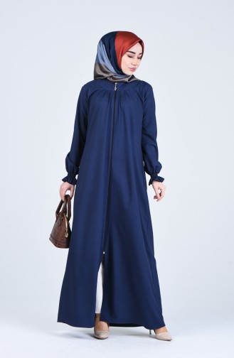 Abaya a Fermeture 2140-05 Bleu Marine 2140-05