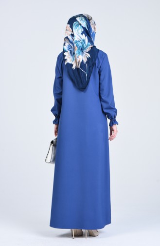 Abaya mit Reissverschluss 2140-06 Indigo 2140-06