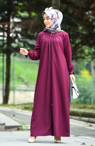 Abaya mit Reissverschluss 2140-07 Zwetschge 2140-07