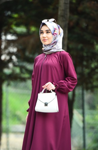 Abaya mit Reissverschluss 2140-07 Zwetschge 2140-07