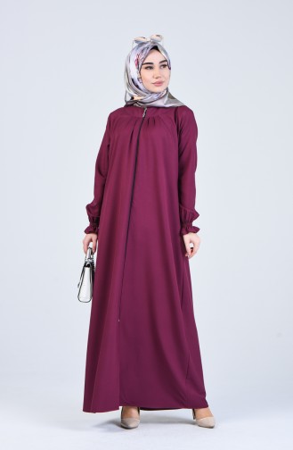 Abaya mit Reissverschluss 2140-07 Zwetschge 2140-07