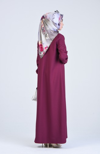 Abaya mit Reissverschluss 2140-07 Zwetschge 2140-07