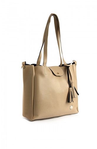 Creme Schultertasche 10473KR