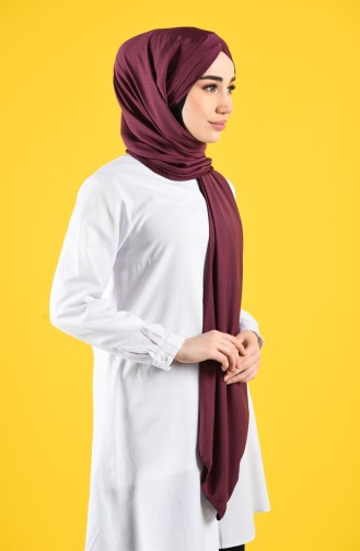 Maske Hediyeli Üç Bantlı Şifon Şal 7016-05 Mürdüm
