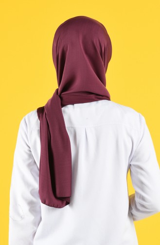 Maske Hediyeli Üç Bantlı Şifon Şal 7016-05 Mürdüm