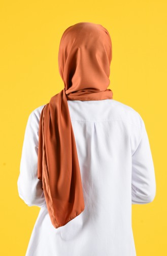 Maske Hediyeli Üç Bantlı Şifon Şal 7016-08 Camel