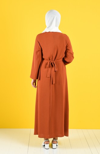 Robe Hijab Couleur brique 1001-01