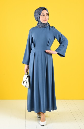 Indigo Hijab Dress 1001-02