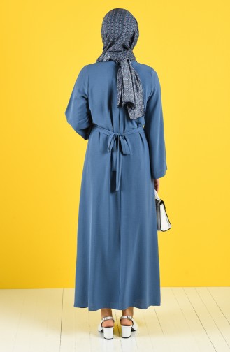 Indigo Hijab Dress 1001-02