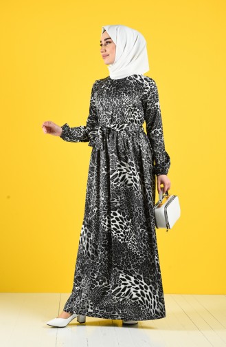 Grau Hijab Kleider 2122-01