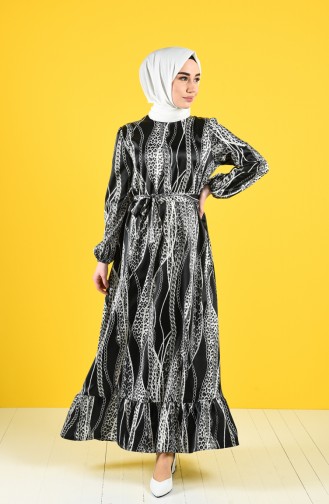Gray Hijab Dress 2123-01