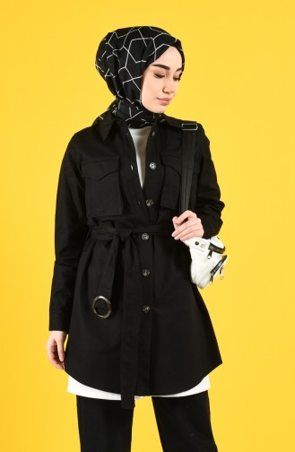 Black Trench Coats Models 8223-01