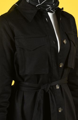 Black Trench Coats Models 8223-01