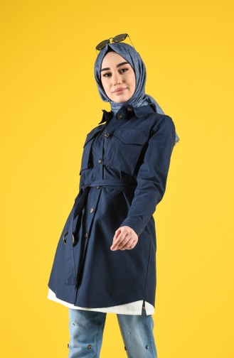 Dunkelblau Trench Coats Models 8223-02