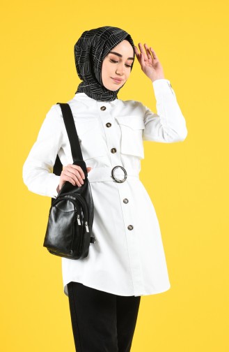 White Trench Coats Models 8223-03